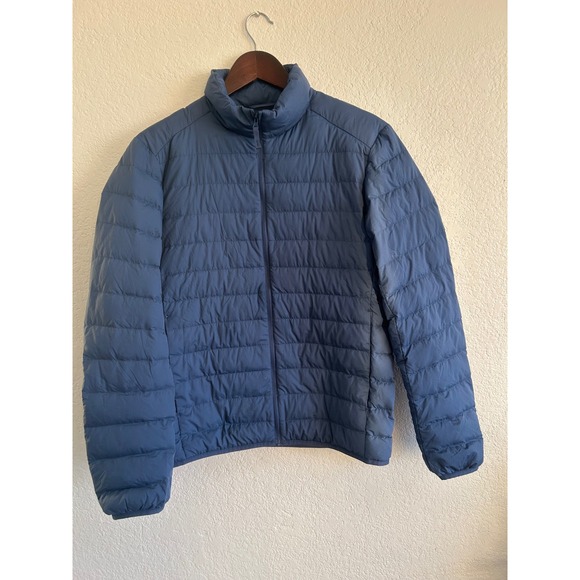 UNIQLO Ultra Light Down Jacket Blue  Button Front Lightweight Size S Layer‎ Cozy - Picture 6 of 8